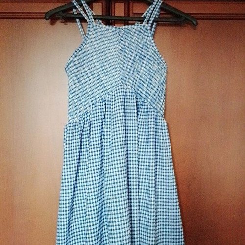 Zara dress for girls size 152, white and blue