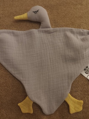 Baby comfort cloth, 100% cotton double gauze, light grey