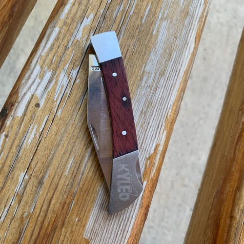 Lockback folding knife used, unsharpened blade