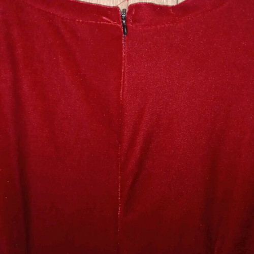Velvet red dress new, one size, short sleeve
