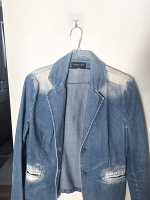 Patrizia Pepe Vintage τζιν σακάκι, IT 44, ξεβάμματα