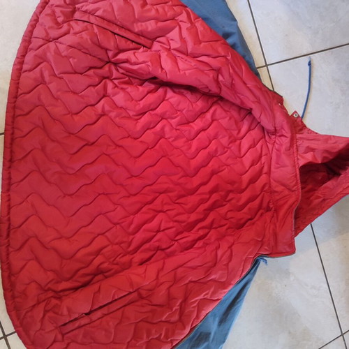 Reversible jacket used, large unisex with detachable hood, gray