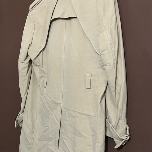 Bitsiani coat men’s with detachable fur collar like new, size 54, beige