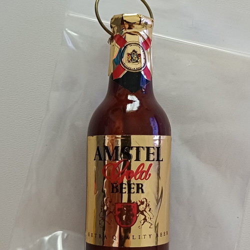 Amstel Gold Beer Vintage Collectible Keychain Bottle Opener like new