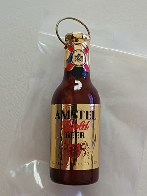 Amstel Gold Beer Vintage Collectible Keychain Bottle Opener like new