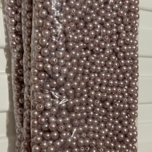 Plastic PVC pearl bead 10 mm cappuccino new, 100 g