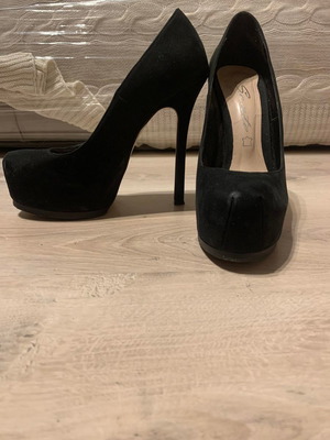 Sante black pumps used, size 38, 14 cm heel