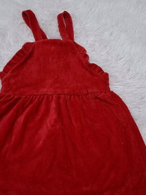 Velveteen dress used red, size 4, 98 cm