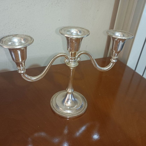 Vintage three-arm decorative candlestick 14 cm like new