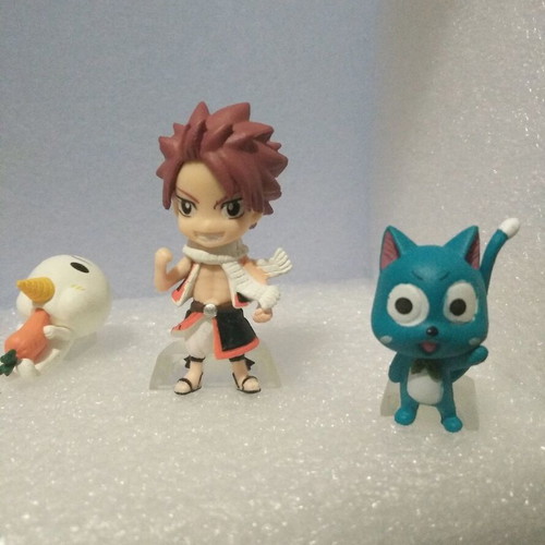 Fairy Tail Anime Chibi Figures set of 6, like new