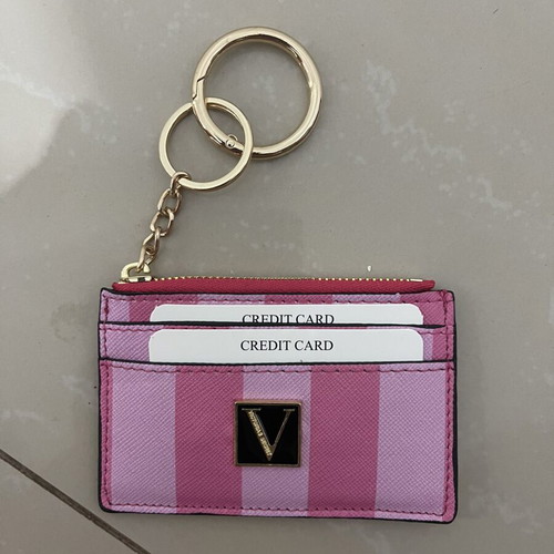 Card and cash wallet new, pink