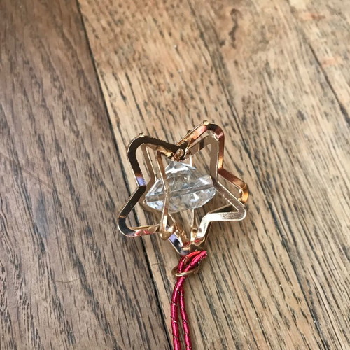Decorative star charm with diamond good luck ornament new
