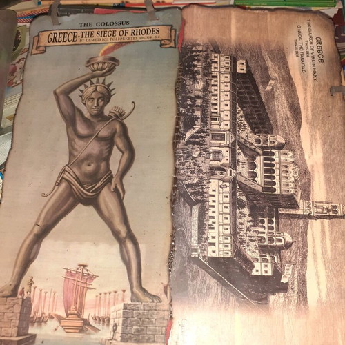 Hanging posters new, two rare, made of wax