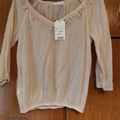 Summer blouse pink powder new, thin fabric size M