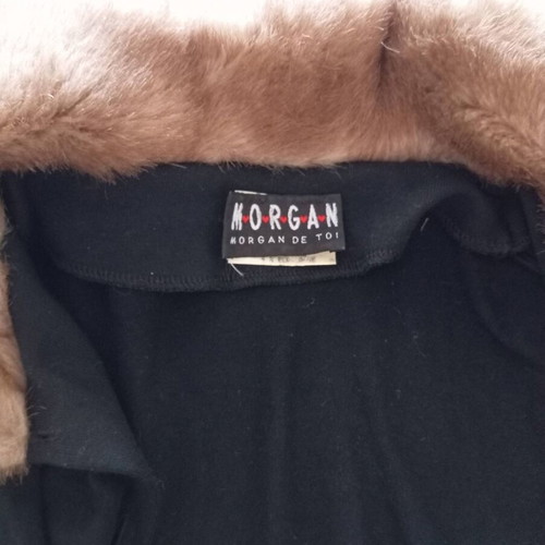 Vintage Morgan de Toi cardigan with fur collar, like new