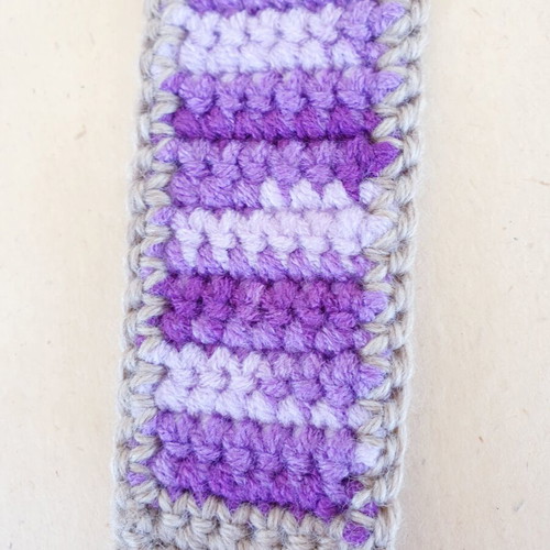 Pencil bookmark purple ombre crocheted handmade, new