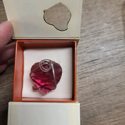 Heart ring like new, silver