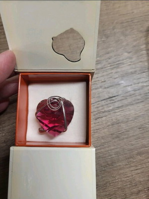 Heart ring like new, silver