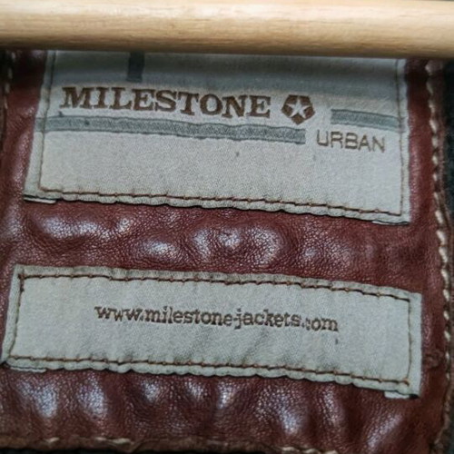 Milestone men's leather jacket like new, tan color, size XL