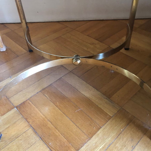 Vintage table set with green marble used