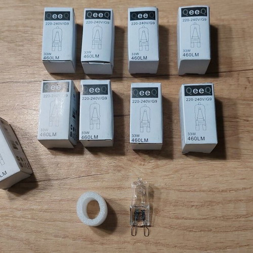 Halogen bulbs G9 33w 220V 460LM pack of 9 new