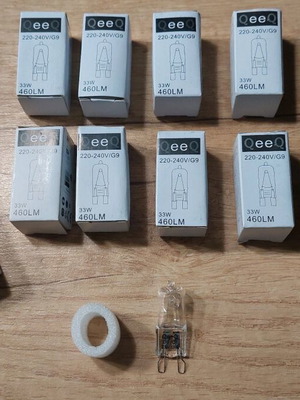 Halogen bulbs G9 33w 220V 460LM pack of 9 new