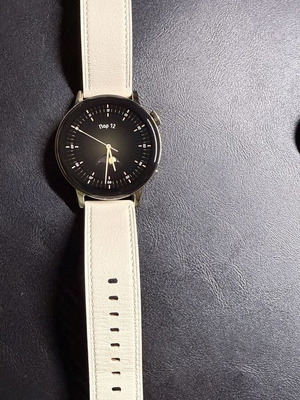 Huawei Watch GT 3 42mm χρυσή ανοξείδωτη με λευκό δερμάτινο λουράκι σαν καινούργιο