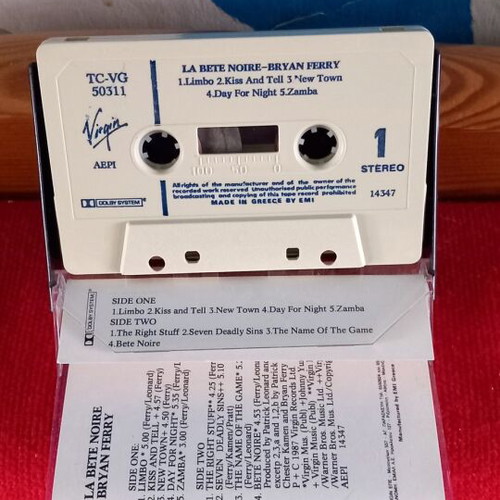 Bryan Ferry La Bete Noire cassette tape like new, rock