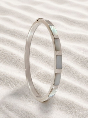 Handmade bracelet 925 silver with mother-of-pearl stones new