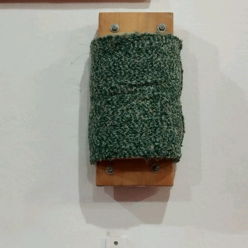 Wall makiwara handmade with carpet, foam, and wood like new