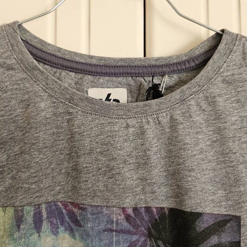 Emerson men's T-shirt with print, grey and multicolour, size M