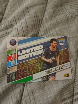 Κάρτα Fifa 365 limited edition Lionel Messi καινούργια, μεγάλου μεγέθους