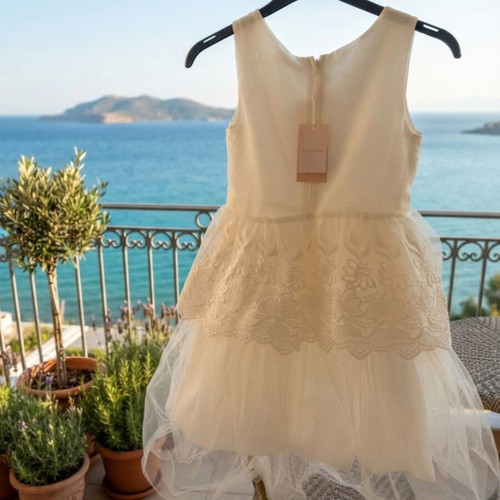 Princess dress no10 for flower girl, lace and tulle