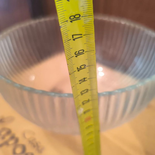 Glass deep ribbed bowl like new for serving or decoration