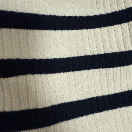 Stradivarius striped beige dark blue blouse used, size M