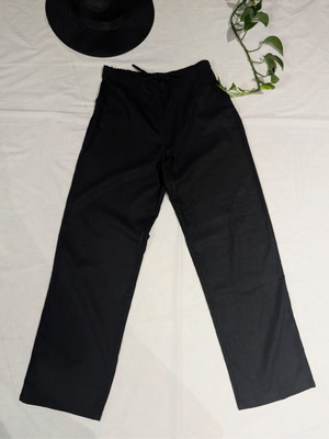 Black linen pants like new, size S/M, wide leg