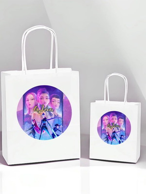 White K-Pop Demon Hunters Gift Bags 15 pcs new
