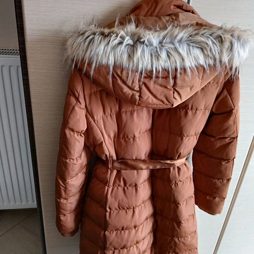 Long jacket like new, orange, size M