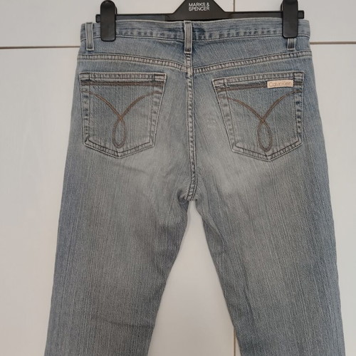 Calvin Klein flare jeans used, size 8, light blue gray