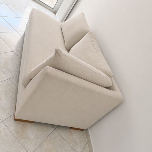 Recliner 2x1m handmade, like new, wood frame with washable cover