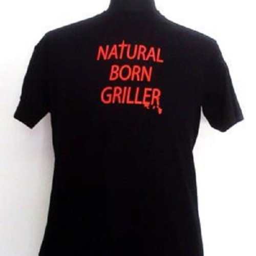 Natural Born Griller T-shirt Sol's new, black, size L