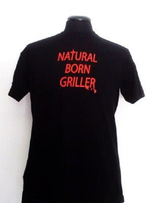 Natural Born Griller T-shirt Sol's new, black, size L