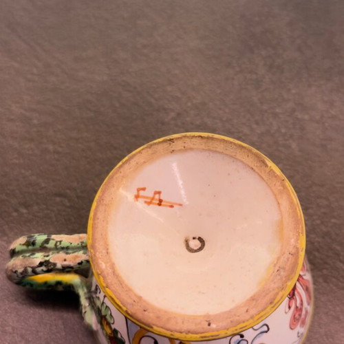 Italian Majolica Pottery 18th Century Used Hand-Painted