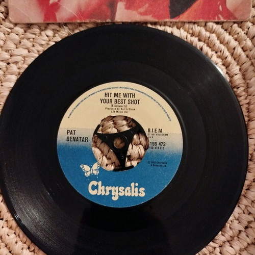 Pat Benatar 45rpm record like new, rock
