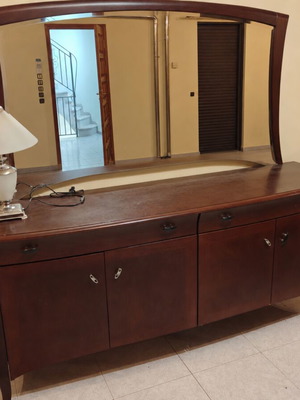 Wooden dining buffet with mirror used