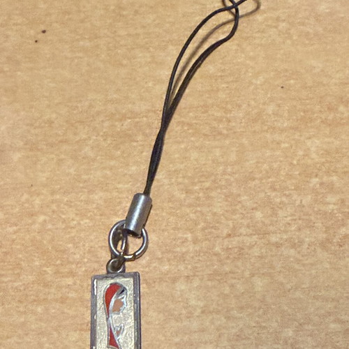 Silver Panagitsa pendant like new, red and silver