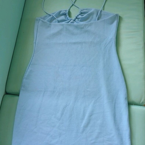 Mango crisscross strap dress blue like new, size large