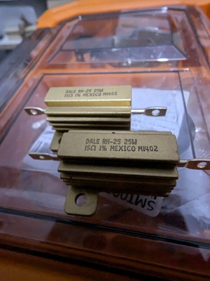 Power resistors 25W 15RJ 1% set of 2 like new