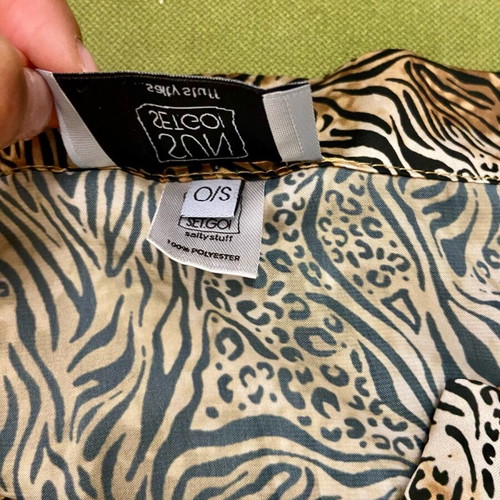 SunsetGo! Mini Animal Print Satin Skirt One Size Like New