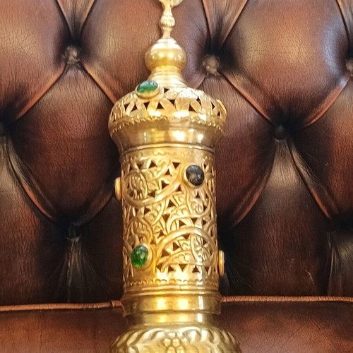 Moroccan brass Islamic art lamp like new